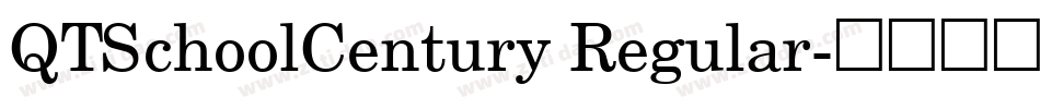 QTSchoolCentury Regular字体转换